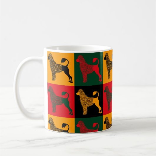 ポルトガル頭が切れるの水犬 コーヒーマグカップ (左)