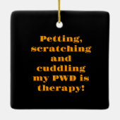 ポルトガル頭が切れるの水犬 セラミックオーナメント (裏面)