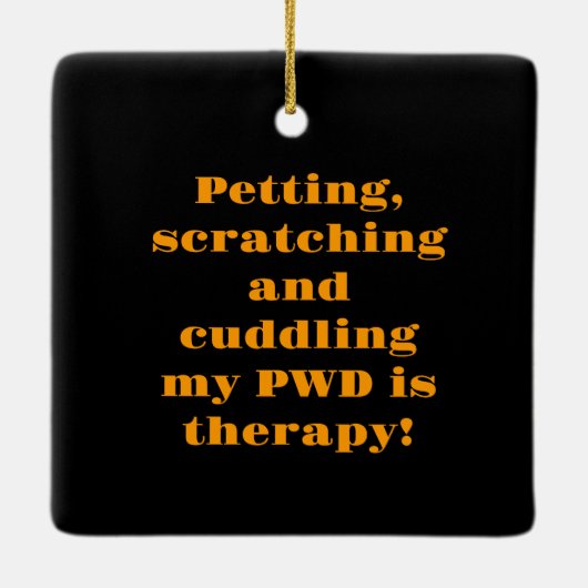 ポルトガル頭が切れるの水犬 セラミックオーナメント (裏面)