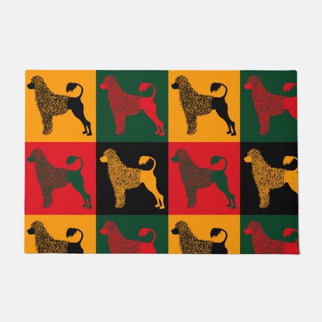 ポルトガル頭が切れるの水犬 ドアマット (正面)