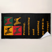 ポルトガル頭が切れるの水犬 ビーチタオル (正面)