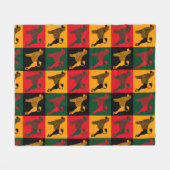 ポルトガル頭が切れるの水犬 フリースブランケット (正面(横))