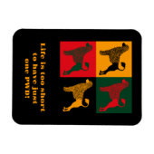 ポルトガル頭が切れるの水犬 マグネット (横)