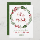 ポルトガル風のクリスマスカードをカスタマイズ シーズンカード (正面/裏面)