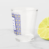 ポルトガル風タイル ブルー メディテレーニアン ブライダルシャワー ショットグラス (右)