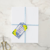 ポルトガル風タイル レモン メディテレーニアンスタイルのウェディングシャワー ギフトタグ (より糸付き)