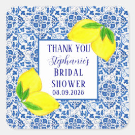 ポルトガル風タイル レモン メディテレーニア 婚前パーティー スクエアシール