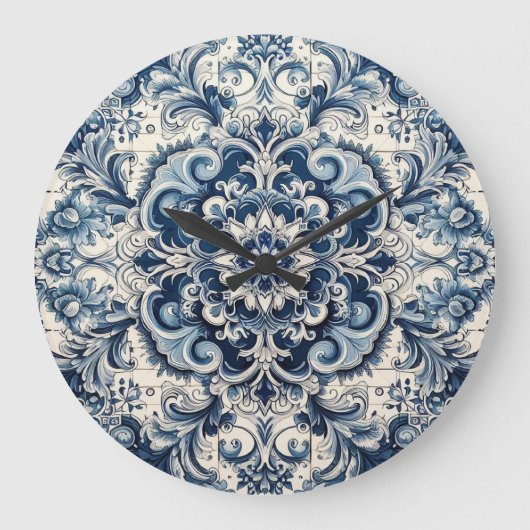 ポルトガル風デザイン ラージ壁時計 (正面)
