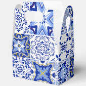 ポルトガル風青白タイル模様のギフトボックス フェイバーボックス (見開き)