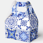 ポルトガル風青白タイル模様のギフトボックス フェイバーボックス (裏面)