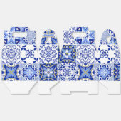 ポルトガル風青白タイル模様のギフトボックス フェイバーボックス (見開き)