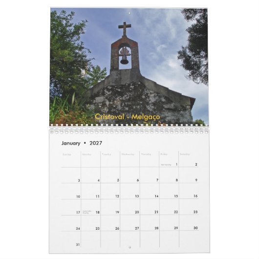 ポルトガル2012のカレンダー カレンダー (1月 2027)
