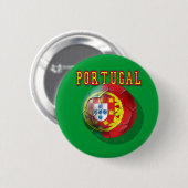 "ポルトガル"のBolaのpor Portugueses 缶バッジ (正面&裏面)