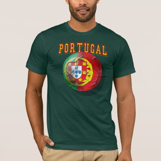 "ポルトガル"のBolaのpor Portugueses Tシャツ (正面)