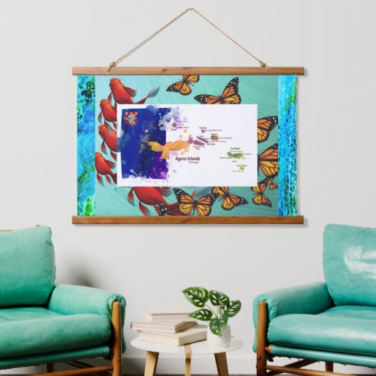 ポルトガル，アゾレス諸島 吊り下げ型タペストリー (リビング)