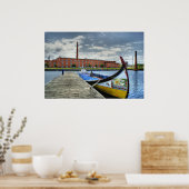 ポルトガル，アヴェイロのモリセイロ船 ポスター (キッチン)