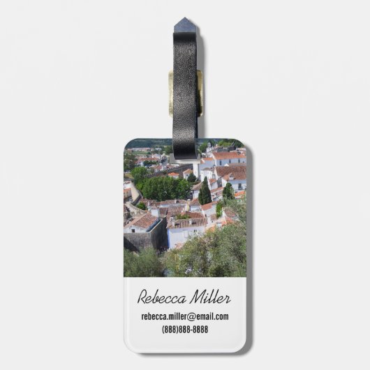 ポルトガル·アヴェイロの街並み ラゲッジタグ (裏面縦)