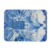 ポルトガル,イエスの青いタイルのモザイク マグネット (横)