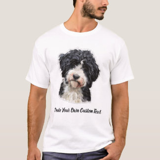 ポルトガル・ウォーター・ドッグ オリジナルカスタムテキスト Tシャツ