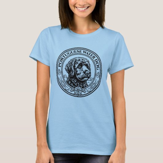 ポルトガル・ウォーター・ドッグ - ポーティー Tシャツ (正面)