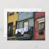 ポルトガル、オポルト（ポルト）。女ぶら下がったの洗濯 ポストカード (正面/裏面)