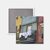 ポルトガル、オポルト(ポルト)。女ぶら下がったの洗濯 マグネット (正面/裏面)