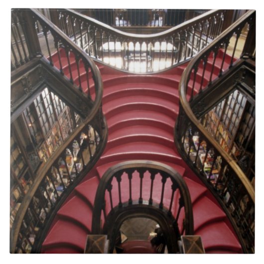 ポルトガル、オポルト（ポルト）。歴史的な階段 タイル (正面)