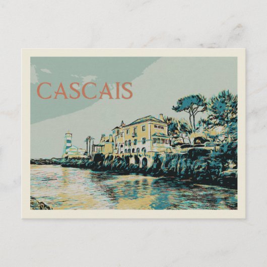 ポルトガル、カスカイスの宮殿の景観 ポストカード (正面)