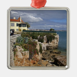 ポルトガル、カスカイス。Praia da Rainha, 2ビーチ メタルオーナメント