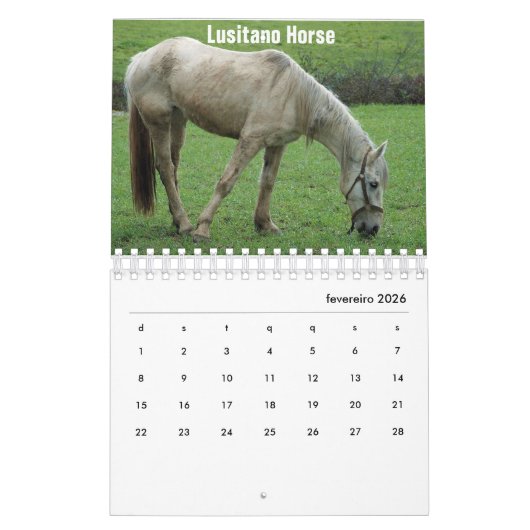 ポルトガル カレンダー (2月 2026)