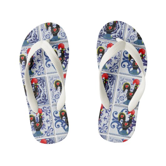 ポルトガル，ガロ・デ・バルセロス キッズビーチサンダル (フットベッド)