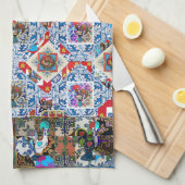 ポルトガル，ガロ・デ・バルセロス キッチンタオル (四つ折り)