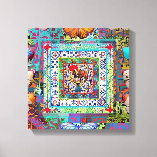 ポルトガル，ガロ・デ・バルセロス キャンバスプリント (正面)