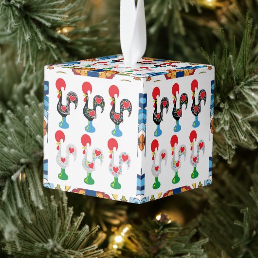 ポルトガル，ガロ・デ・バルセロス キューブオーナメント (ツリー)