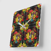 ポルトガル,ガロ・デ・バルセロス スクエア壁時計 (傾斜)