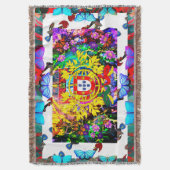 ポルトガル，ガロ・デ・バルセロス スローブランケット (正面縦)