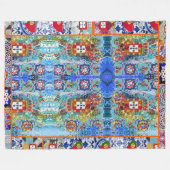 ポルトガル，ガロ・デ・バルセロス フリースブランケット (正面(横))