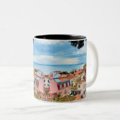 ポルトガル・コーヒー・マグカップ、リスボン写真、 ツートーンマグカップ (正面右)