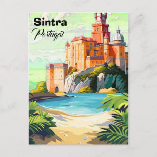 ポルトガル シントラの旅行絵葉書アート, シントラ ポルトガル ポストカード