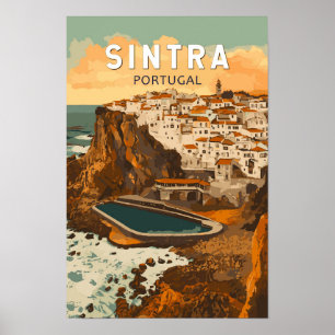 ポルトガル シントラ イラスト 旅行 アート ヴィンテージ ポスター
