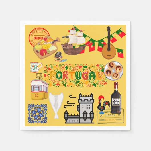 ポルトガル スタンダードカクテルナプキン (正面)