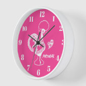 ポルトガル，バルセロスの鶏，シルエット 壁時計 (傾斜)