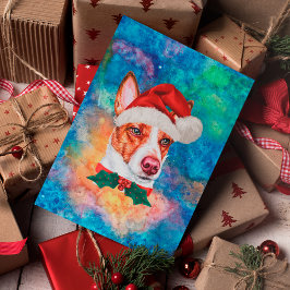 ポルトガル・ポデンゴ犬のクリスマス シーズンポストカード