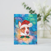ポルトガル・ポデンゴ犬のクリスマス シーズンポストカード (スタンド正面)
