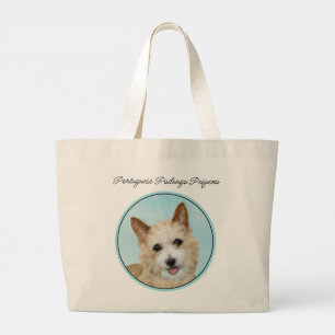 ポルトガル・ポデンゴ・ペケーノの絵画 オリジナルアート ラージトートバッグ