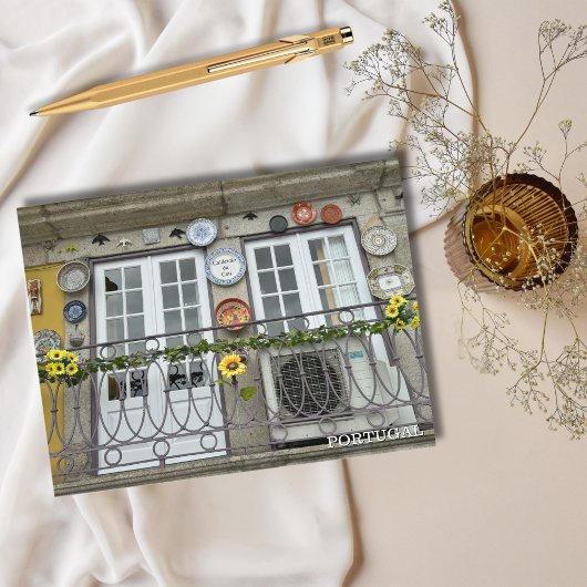 ポルトガル ポルトの可愛いバルコニー 写真撮影 旅行 シーズンポストカード