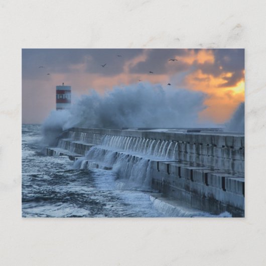 ポルトガル,ポルトの荒海 ポストカード (正面)