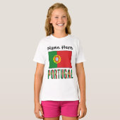 ポルトガル ポルトガル国旗 個人名 Tシャツ (正面フル)