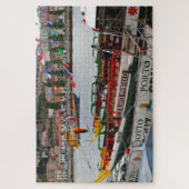 ポルトガル,ポルト,波止場でクルーズボート ジグソーパズル (縦)