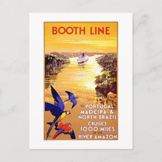 ポルトガル・マデイラ北ブラジルビンテージ・ポスター ポストカード (正面)